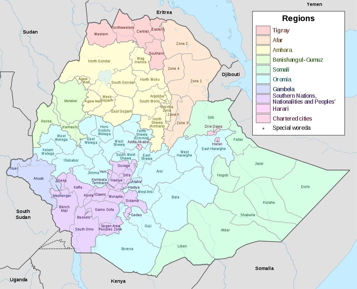 hawassa, Etiopien kort