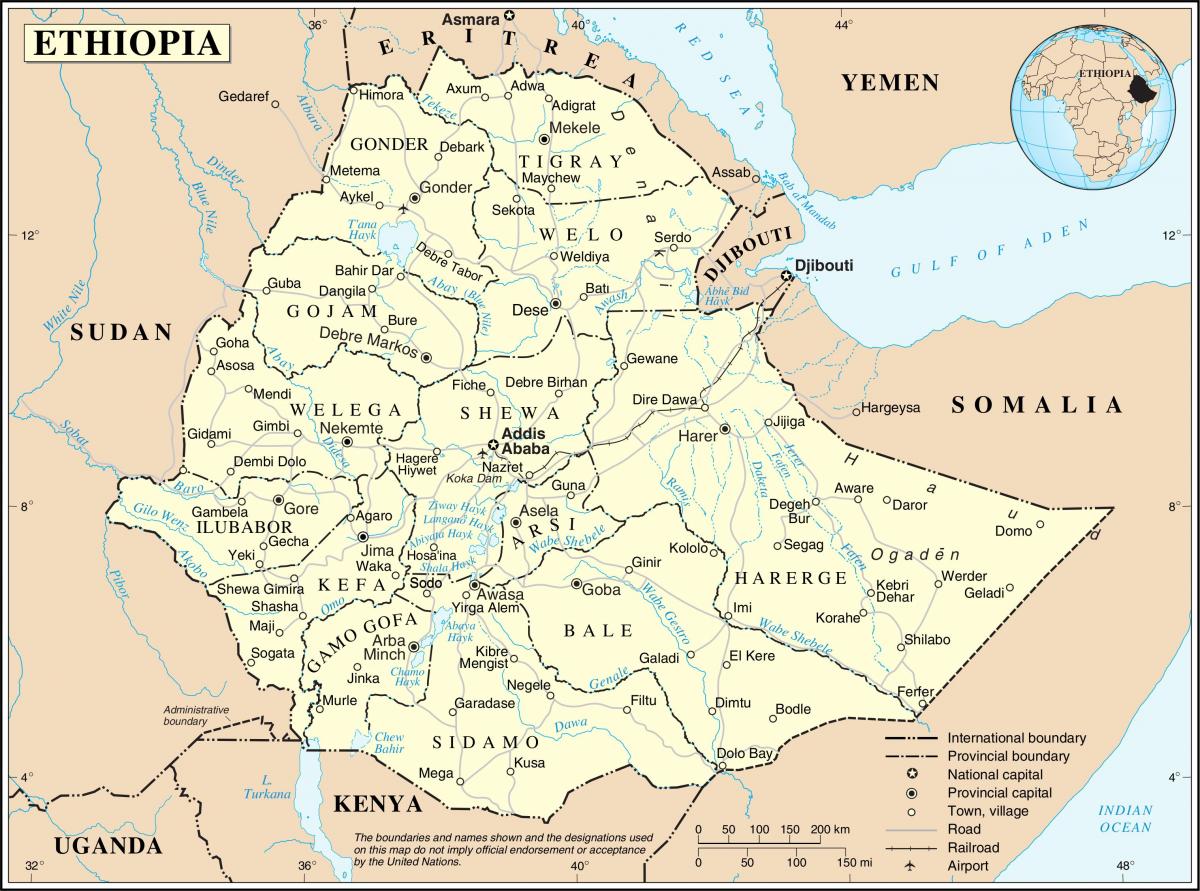 Etiopien mapping agency