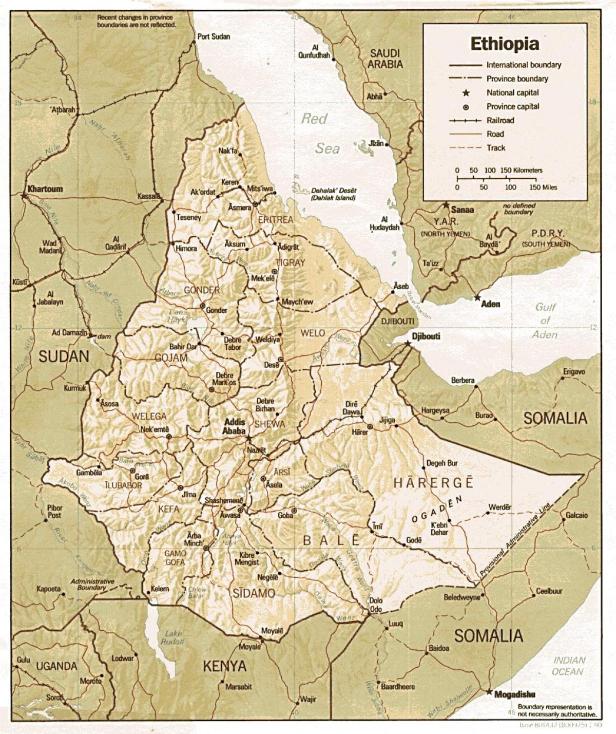 gamle Etiopien kort