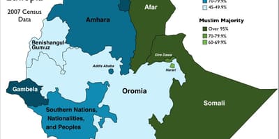Etiopiske etniske grupper kort