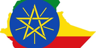 Kort over Etiopien flag