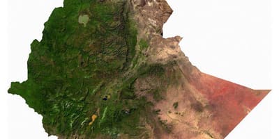 Etiopien satellit-kort