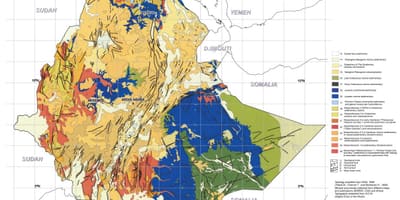 Kort over geologiske kort i Etiopien